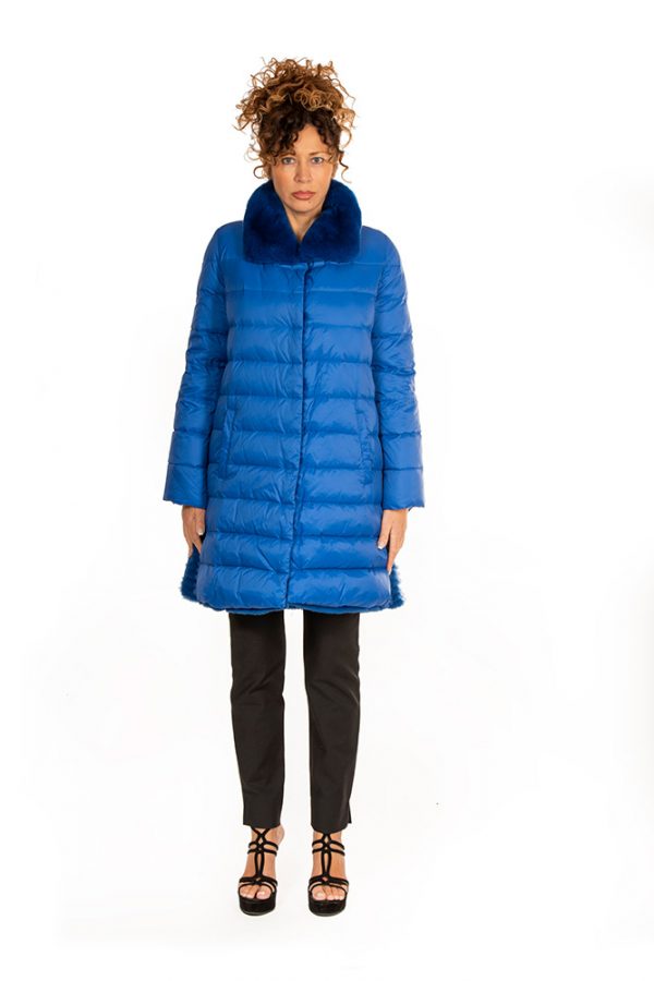 Fur-fabric coat (reversible) 7637